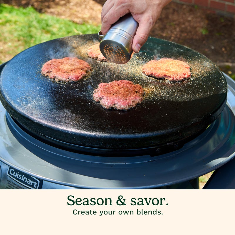 Cuisinart Smash Burger Kit, Cast Iron Press, Spatula, Seasoning Shaker and Patty Papers for Perfect Cookouts, Barbecues and Tailgates - Image 5