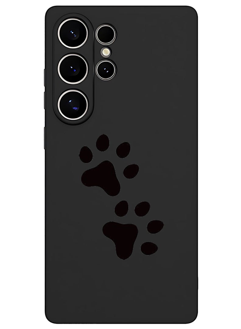 Theodor Protective Slim Fit Case Liquid Silicone Cover with Full Body Protection Anti-Scratch Shockproof Case For Samsung Galaxy S25 Ultra (Black) - Paw - Image 1