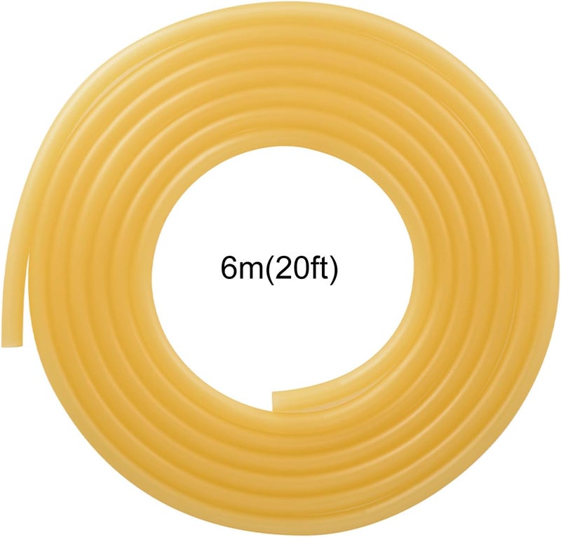stonylab Rubber Tubing, Amber Natural Rubber Tube 3, 8 inch (9 mm) OD 1, 4 inch (6 mm) ID Highly Elastic and Strong, 18 Feet - Image 3