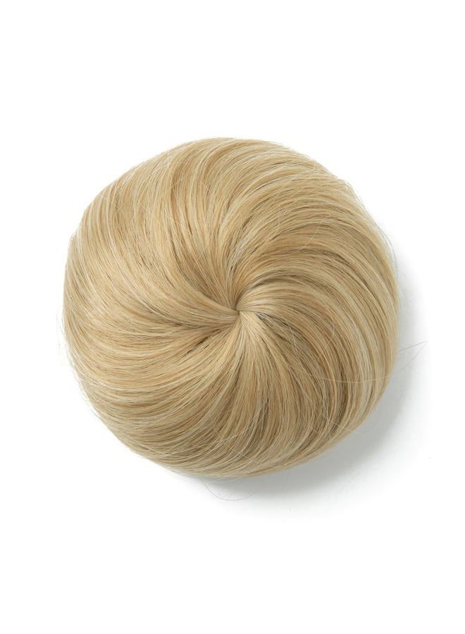 SARLA Fake Ballet Extension Bun Natural Blonde Synthetic Drawstring Hair Bun Hair Pieces for Women Girls Lady Updo Donut Chignon - Image 1