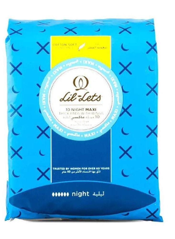 Lil-Lets - Maxi Pads - Night - 10`S