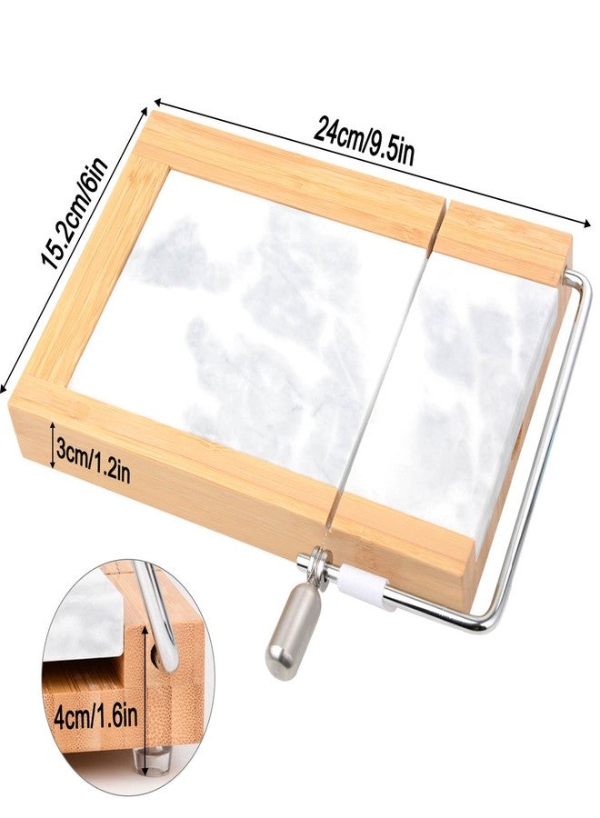 SIPARUI Marble Cheese Slicer,Separable Duty Cheese Cutter 9.5“ x 6”,Polished Cheese Slicer surfaces,Easy to Clean,Great for Cutting Cubes of Cheese,Butter and Other Appetizers (White Gray) - Image 2