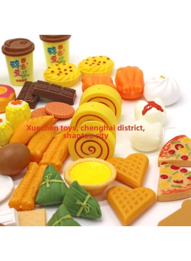 Sample Special Chinese Breakfast Play Home Children's Toys Take Sample Link Plastic Model Ornaments-Color:Small Rice - Image 5