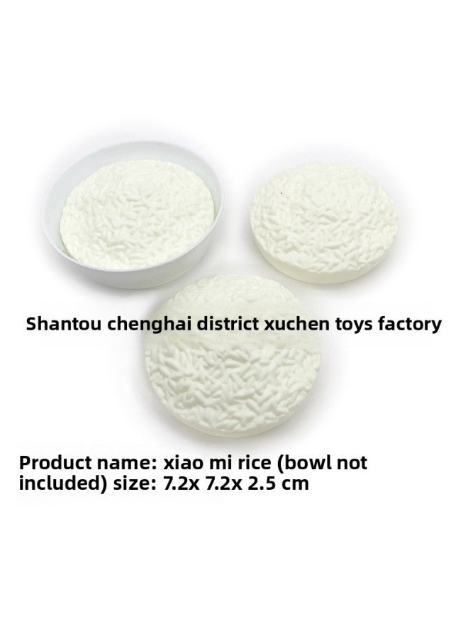 Sample Special Chinese Breakfast Play Home Children's Toys Take Sample Link Plastic Model Ornaments-Color:Small Rice - Image 1