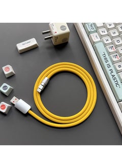 Super Soft Silicone Data Cable For Apple For Iphone For Huawei For Xiaomi OPPO Mobile Phone Tablet PD Super Fast Charging-Color:3 M USB To For Iphone 12W-Model:Yellow