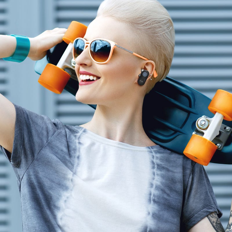 Maxell â€“ 199652, Experience High-Fidelity Sound with Dual-Driver True Wireless Earbuds - Featuring Bluetooth 5.0, 20 Hours of Playtime, Pro Noise Cancelling and IPX3 Water Resistance - Black/Grey - Image 5