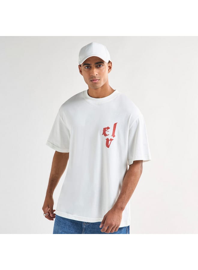 سبلاش فيڤ تيشيرت بياقة ضيقة وأكمام قصيرة وطبعات تنين - Image 3