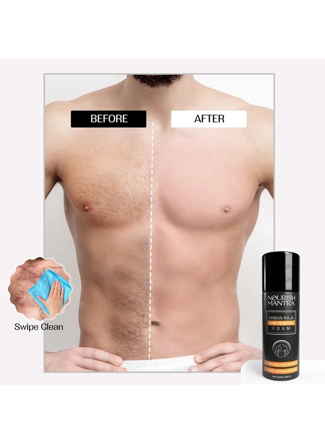 NOURISH MANTRA ’S Urban Raja Hair Removal Foam/Made With Shea Butter, Glycerine, Sunflower Seed Oil/Painless Hair Removal/De-Tanning Effect/Long Lasting Results - 200Ml - Image 2