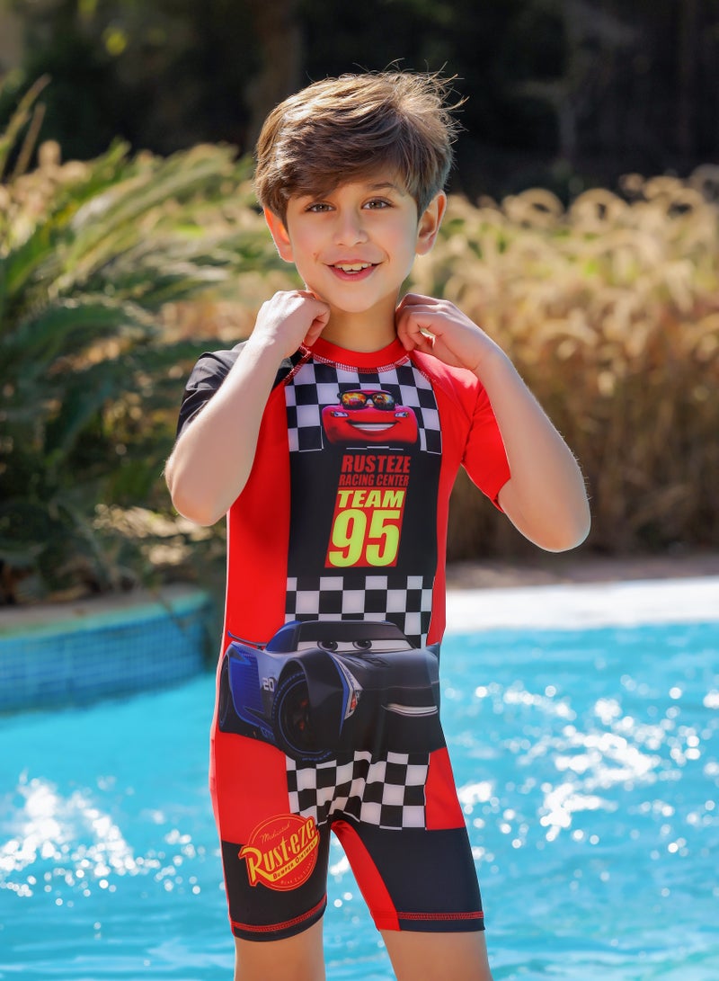 ديزني مايوه سباحة أولادي بقطعة واحدة ورسومات كرتونية مميزة - Image 2