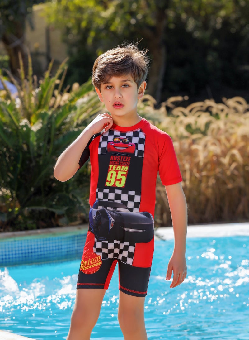 ديزني مايوه سباحة أولادي بقطعة واحدة ورسومات كرتونية مميزة - Image 3