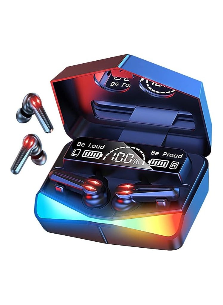 جينيكست سماعات أذن لاسلكية M28 TWS بلوتوث 5.1 سماعات تحكم باللمس، ميكروفون، شاشة مرآة، شاشة LED صغيرة، صوت ممتاز، ضمان اتصال سريع ومستقر مقاوم للماء - Image 2