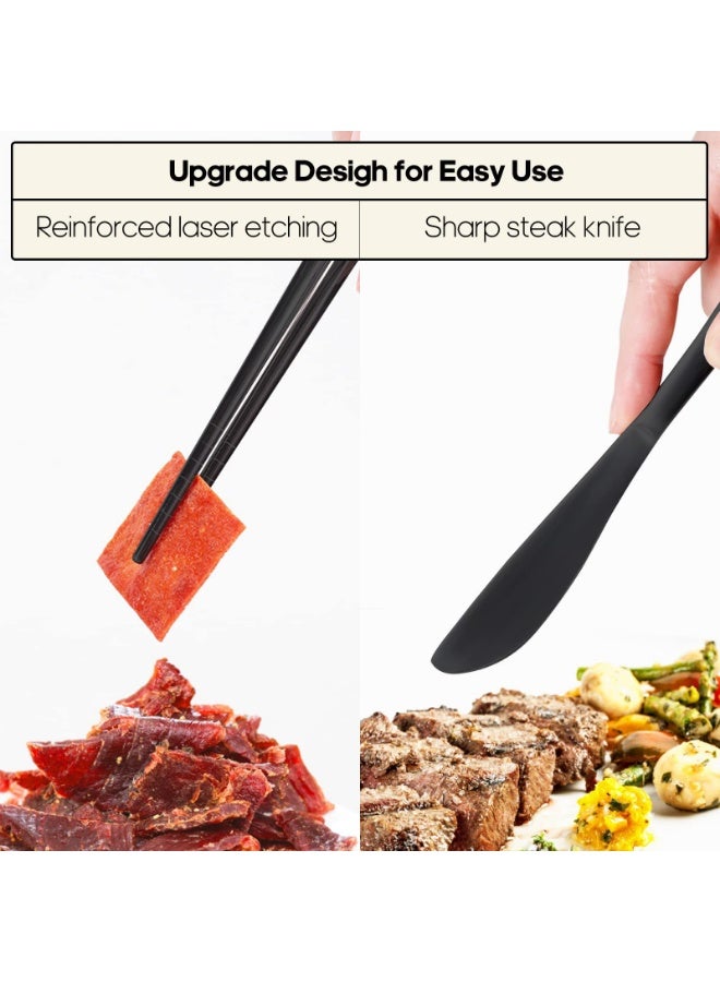 Portable Four-Piece Cutlery Set: Knife, Fork, Spoon and Chopsticks Travel and Camping Tableware - Image 5