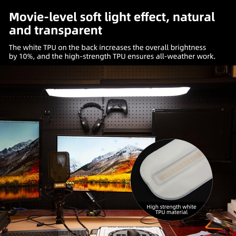 INKEE Inflatable LED Tube Light GCA20U,20W USB BI-Color Temperature Tube Lights with 2700K,4000K,5600K and 6500K 320 Full-Spectrum Lamp Beads CRI 95+ Photography Light Stick - Image 5