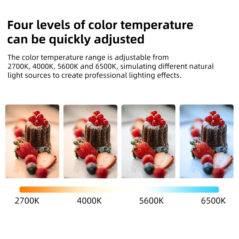 INKEE Inflatable LED Tube Light GCA20U,20W USB BI-Color Temperature Tube Lights with 2700K,4000K,5600K and 6500K 320 Full-Spectrum Lamp Beads CRI 95+ Photography Light Stick - Image 3