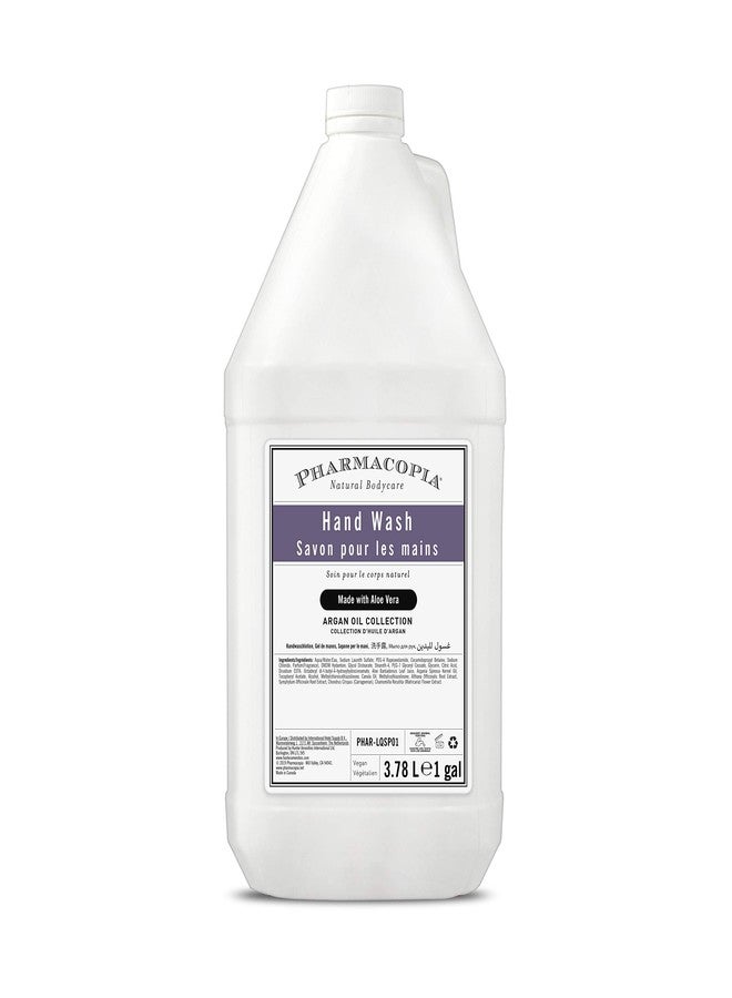 Pharmacopia Hotel Collection Argan Oil Hand Wash - Moisturizing Hand Soap with Natural and Organic Ingrediens - Vegan, Cruelty-Free Liquid Soap Refill - No Parabens, 128 oz