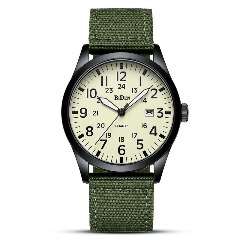 BIDEN Men's Sports Quartz Watch Water Resistant Nylon Strap - Image 5