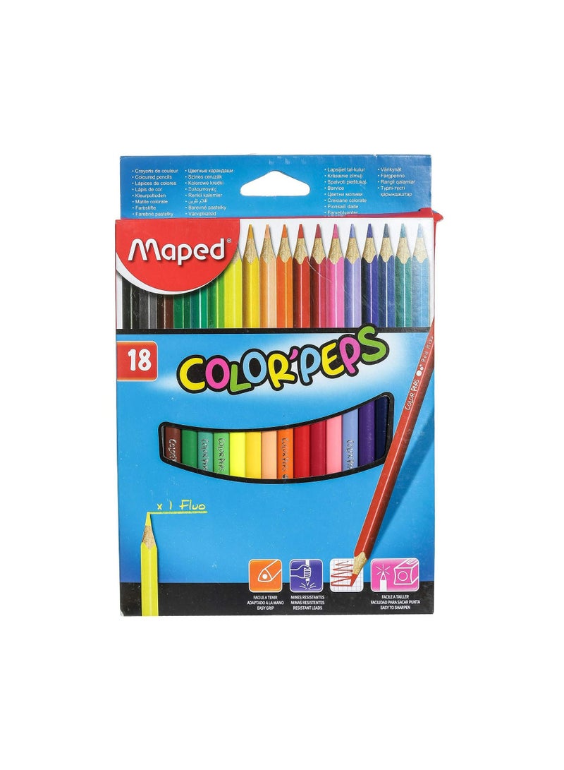 Maped Color Peps Pencils 18 Col Set