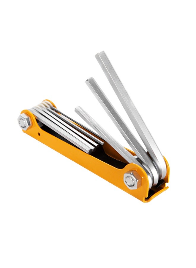 اي بي سي مجموعة مفاتيح سداسية مكونة من 8 قطع متعددة الأحجام، مصنوعة من فولاذ Cr-V عالي الجودة، متينة ومقاومة للتآكل، لأداة إصلاح الدراجات اليدوية، والدراجات، والمعدات الصناعية، للاستخدام الصناعي والمنزلي - Image 3