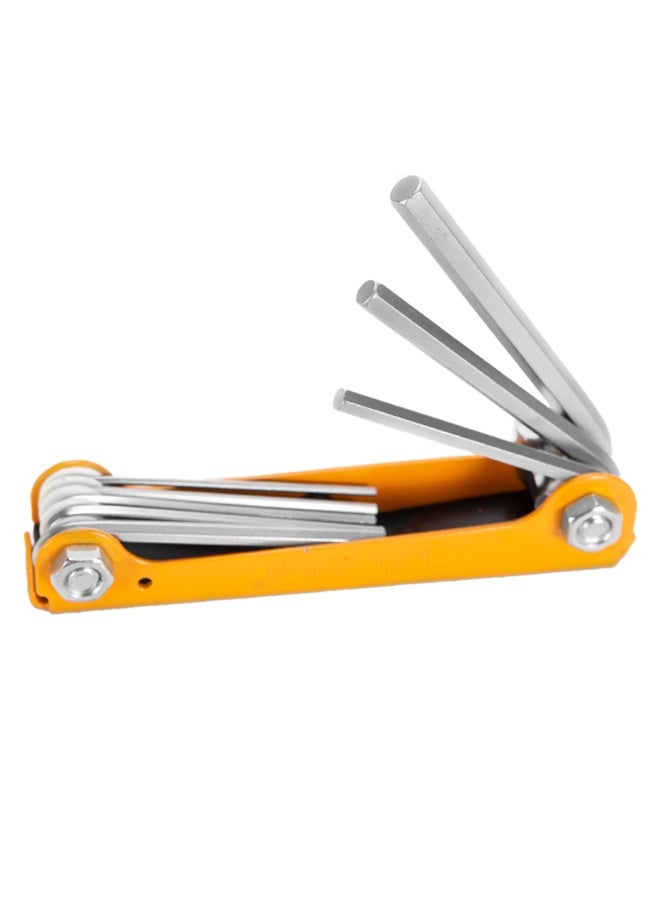 اي بي سي مجموعة مفاتيح سداسية مكونة من 8 قطع متعددة الأحجام، مصنوعة من فولاذ Cr-V عالي الجودة، متينة ومقاومة للتآكل، لأداة إصلاح الدراجات اليدوية، والدراجات، والمعدات الصناعية، للاستخدام الصناعي والمنزلي - Image 1