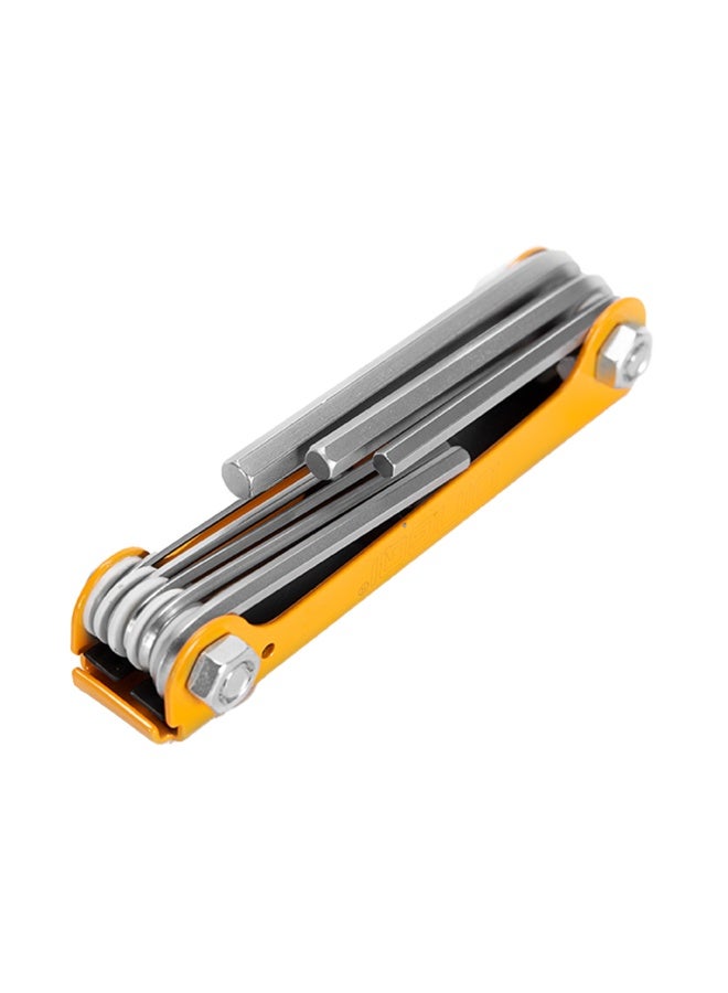 اي بي سي مجموعة مفاتيح سداسية مكونة من 8 قطع متعددة الأحجام، مصنوعة من فولاذ Cr-V عالي الجودة، متينة ومقاومة للتآكل، لأداة إصلاح الدراجات اليدوية، والدراجات، والمعدات الصناعية، للاستخدام الصناعي والمنزلي - Image 2