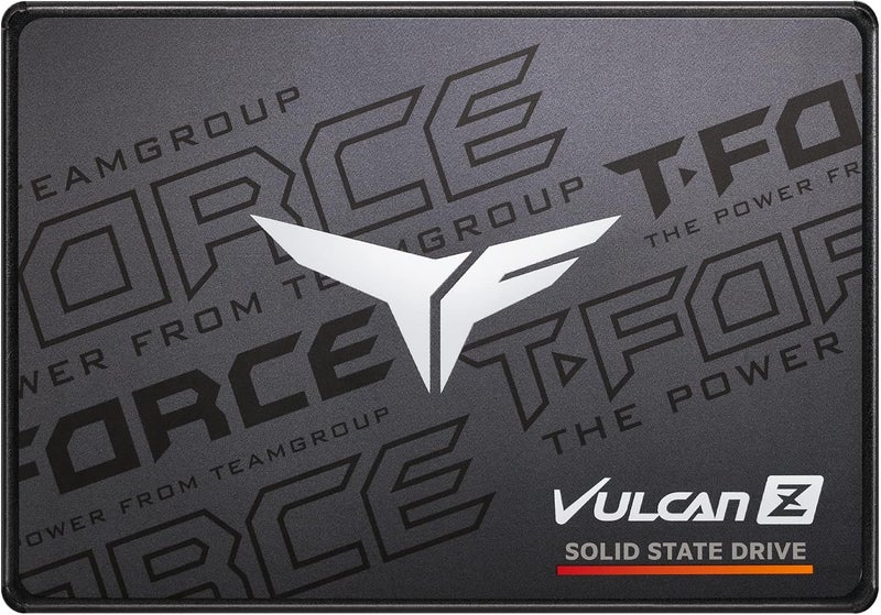TEAMGROUP T-Force Vulcan Z 256GB مع ذاكرة تخزين مؤقت SLC و NAND ثلاثي الأبعاد TLC مقاس 2.5 بوصة واجهة SATA III محرك أقراص الحالة الصلبة الداخلي SSD (سرعة القراءة/الكتابة تصل إلى 520/450 ميجابايت/ثانية) T253TZ256G0C101 - Image 1
