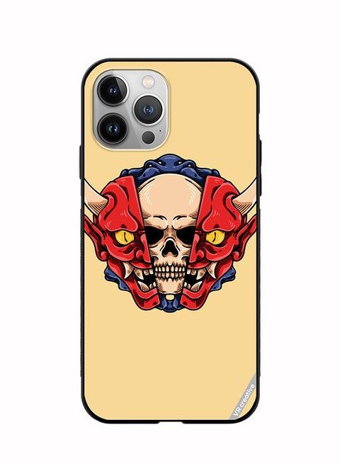 Protective Case Cover For Apple iPhone 11 Pro Max Skull Inside Demon Oni Mask Design Multicolour
