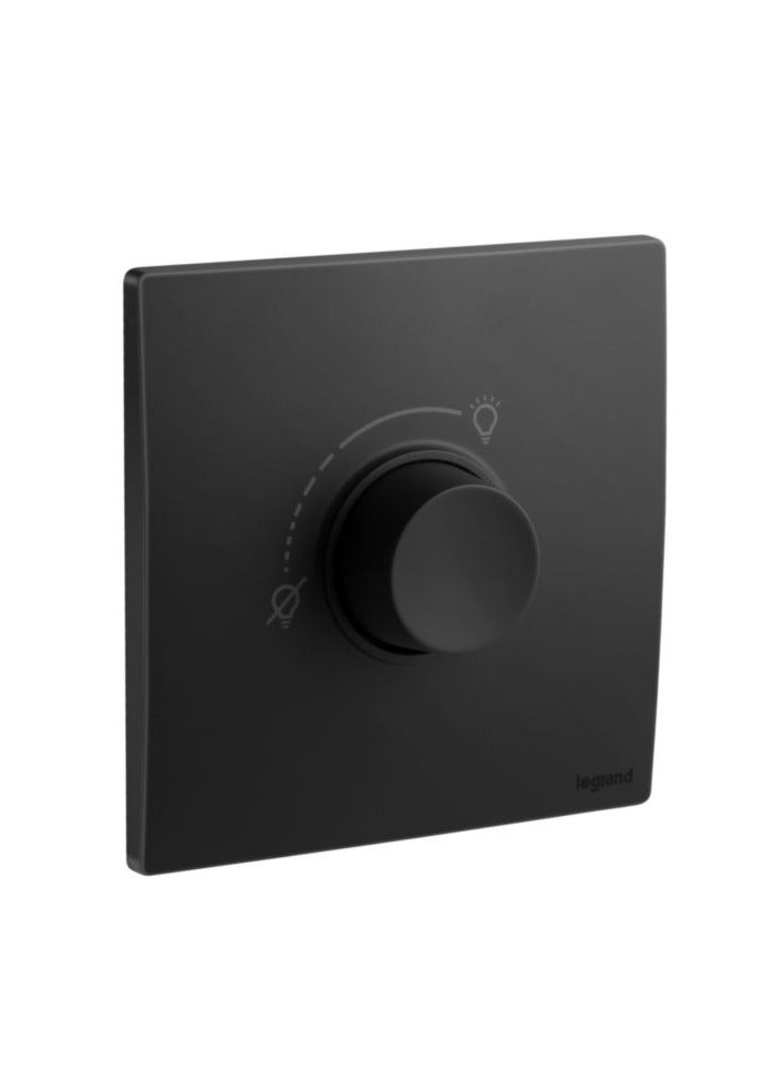 Mallia Senses - 1 Gang 5 To 300 Watts -Incandescent Or 5 To 75 Watts Led Dimmer -100 - 230 Volts - 50/60 Hz - Matt Black