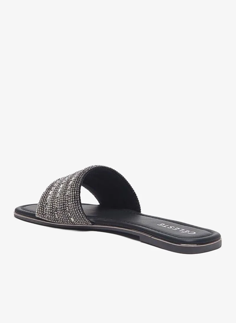 سيليست صنادل نسائية سهلة الارتداء مزينة