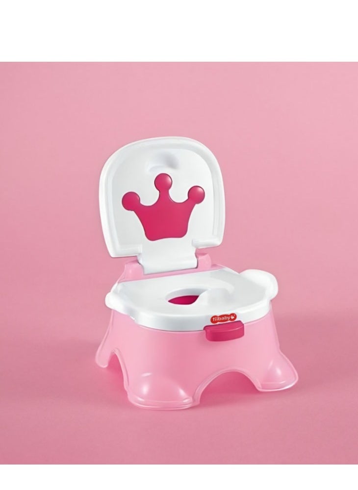 tiibaby 3-In-1 Royal Baby Potty Step Stool - Pink  - Image 2