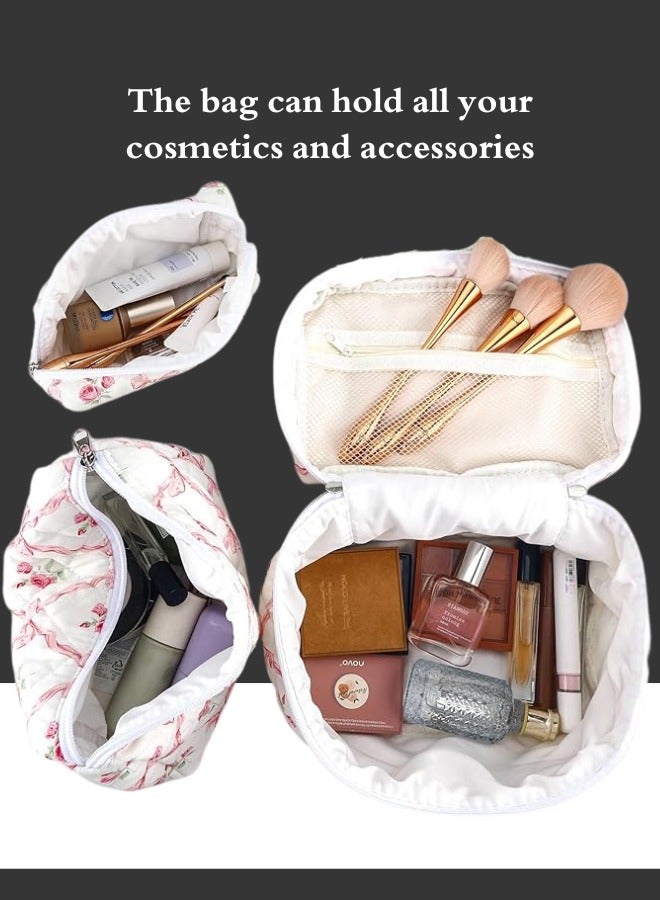 ترنز مجموعة من ثلاث قطع من حقائب تنظيم المكياج القطنية الفاخرة - Z30 - Image 3