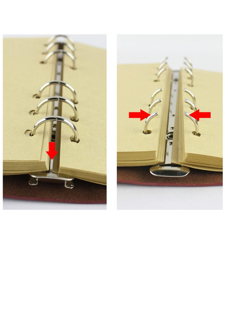 Vintage A6 Travel Notebook, Soft PU Leather Cover, Refillable Blank s, Retro Pendant Stationery Gift, 80 s (Deep Blue) - Image 3