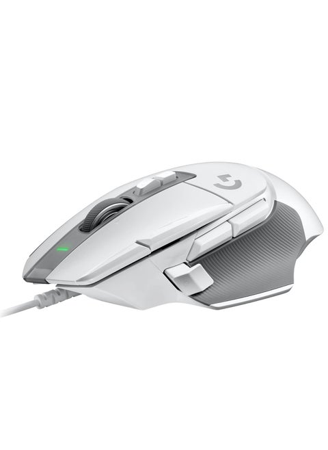 Logitech G G502 X Wired Gaming Mouse - LIGHTFORCE hybrid optical-mechanical primary switches, HERO 25K gaming sensor, compatible with PC - macOS/Windows - White