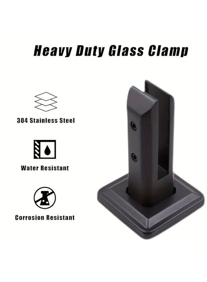1 Set Heavy Duty Stainless Steel Glass Railing Bracket For Stairs Handrails Balcony - Image 3