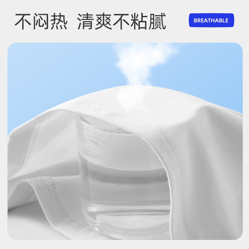Xinjiang Long-Staple Cotton Pure Color Men'S T-Shirt Short-Sleeved T-Shirt Small White T-Shirt For Boys And Girls Loose Casual Summer - Image 5