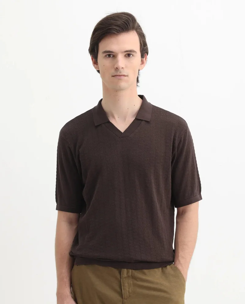 Rare Rabbit Men's Regular Fit Plain Polo