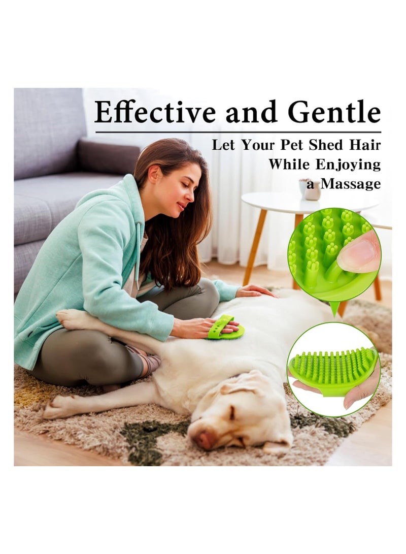 2PCS Dog Bath Brush | Dog Scrubber for Bath | Dog Shampoo Brush | Dog Washing Brush | Dog Shower Brush with Adjustable Handle,Suitable for Pets Deshedding, Washing, Massaging & Grooming (Green Blue) - Image 5
