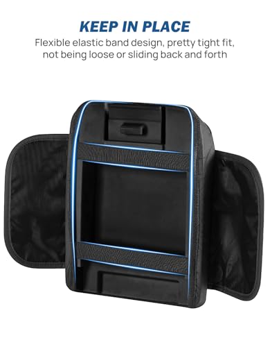 JOYTUTUS Center Console Cover with Pocket Compatible with 20162023 Tacoma Armrest PU Leather Arm Rest Cover Middle Console Protector - Image 3