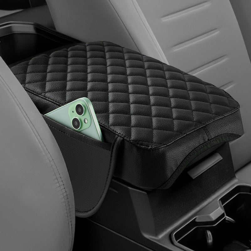JOYTUTUS Center Console Cover with Pocket Compatible with 20162023 Tacoma Armrest PU Leather Arm Rest Cover Middle Console Protector - Image 2