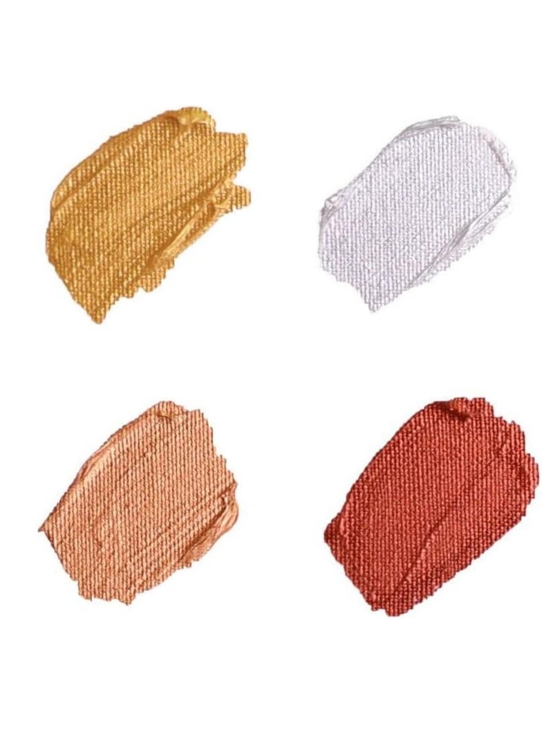 Mont Marte مجموعة من 4 ألوان أكريليك معدنية، 50 مل لكل أنبوب - Image 2