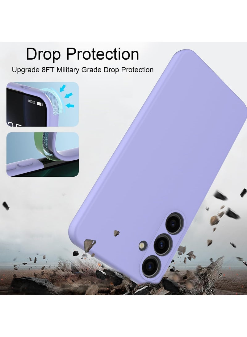 Denx Silicone Case for Samsung Galaxy A55, Soft Silicone Slim Case Light weight, Shockproof Cover, Anti fingerprint Case, Designed For Samsung Galaxy A55 (Light Purple) - Image 4
