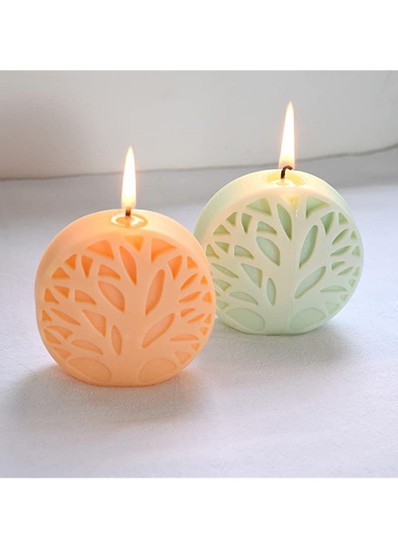 Excefore Candle Molds 3d Simple Tree of Life Silicone for Making Resin Pillar Aromatherapy Gypsum Candles Wax Soap Flower Specimen Clay Craft - Image 4