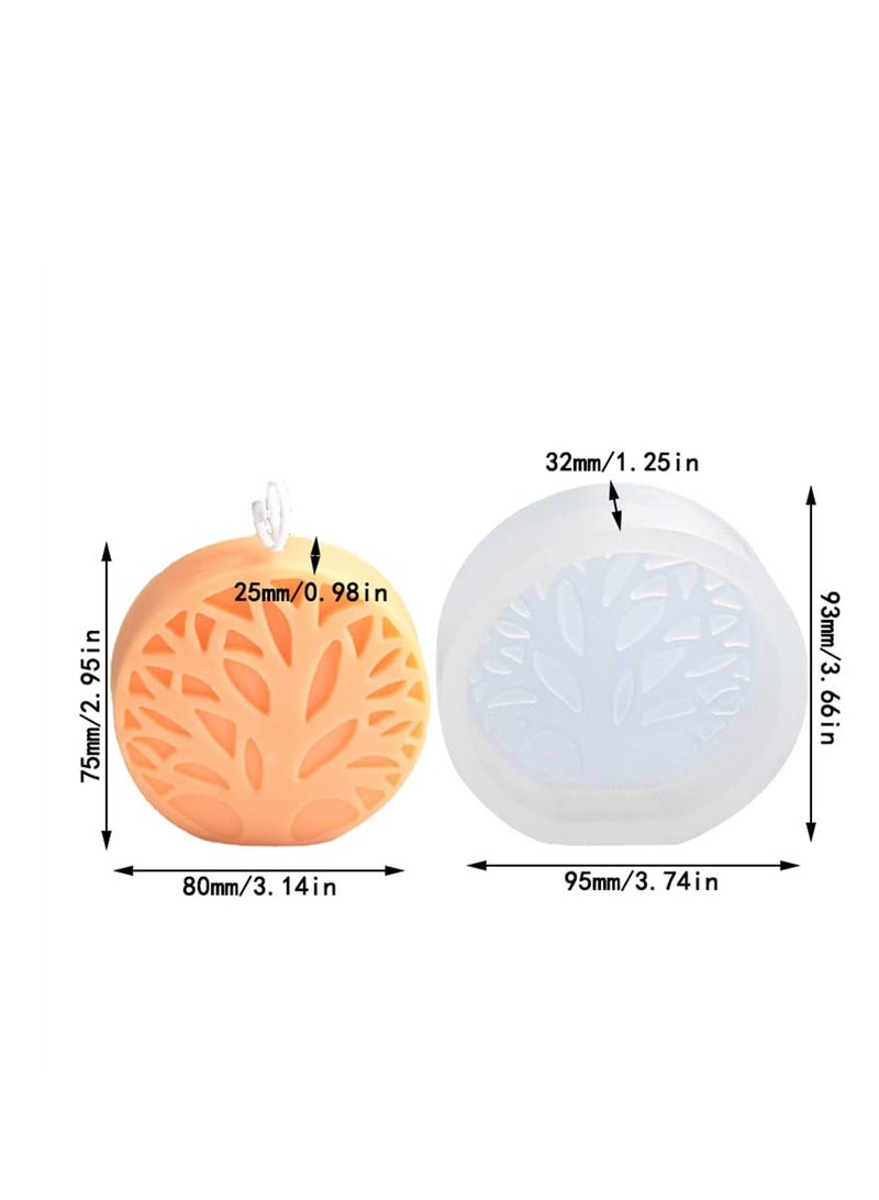 Excefore Candle Molds 3d Simple Tree of Life Silicone for Making Resin Pillar Aromatherapy Gypsum Candles Wax Soap Flower Specimen Clay Craft - Image 3