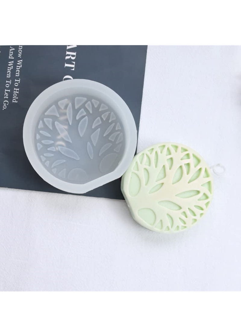 Excefore Candle Molds 3d Simple Tree of Life Silicone for Making Resin Pillar Aromatherapy Gypsum Candles Wax Soap Flower Specimen Clay Craft - Image 5