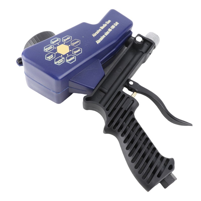 Gravity Sandblasting Gun Portable Car Sandblaster with Adjustable Flow - Replaceable Nozzle Sandblaster with Filter for Light Metal Rust Removal - Image 5