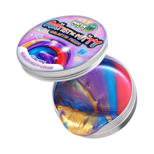 WATERELF Play Putty Slime for Kids Fidget Sensory Artistic Therapy Putty Toys for Boys Girls Adults Stress Relief NonSticky GoldBlueRedPurple - Image 1