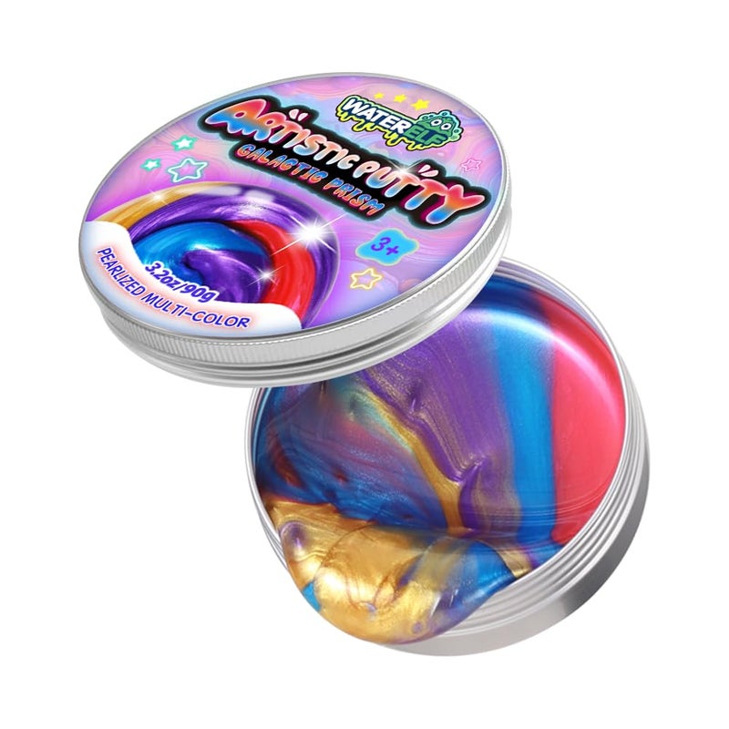 WATERELF Play Putty Slime for Kids Fidget Sensory Artistic Therapy Putty Toys for Boys Girls Adults Stress Relief NonSticky GoldBlueRedPurple - Image 2