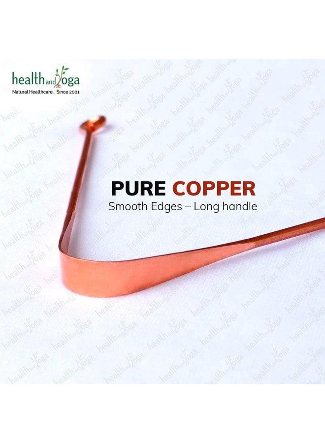 سول غيني منظفات اللسان النحاسية qSwipe Lite من HealthAndYoga™ (عبوة من 3 قطع) - تمنع رائحة الفم الكريهة، وتحسن التذوق - أطراف مرنة ومنحنية توفر قبضة جيدة - عناية كاملة بالفم/نظافة شخصية للسفر/المكتب/المنزل - Image 2