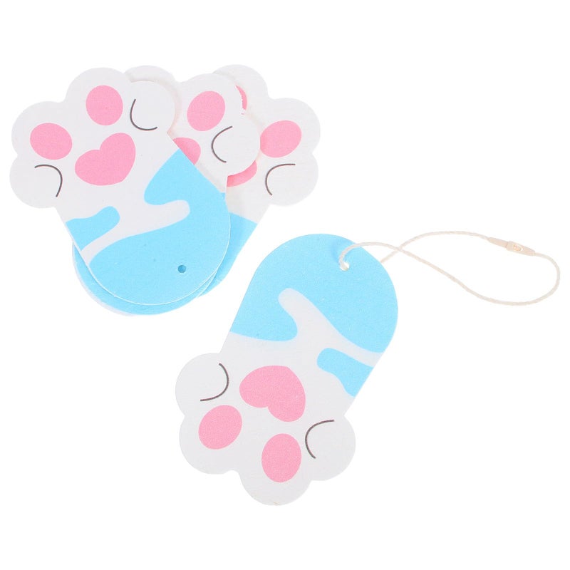 4Pcs Compressed Wood Pulp Kitchen Sponges Cat Paw Shape With Hanging Rope Reusable Non Greasy Dish Scrubbers - Image 2