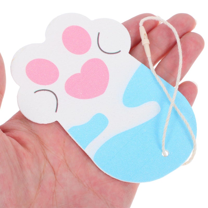 4Pcs Compressed Wood Pulp Kitchen Sponges Cat Paw Shape With Hanging Rope Reusable Non Greasy Dish Scrubbers - Image 5