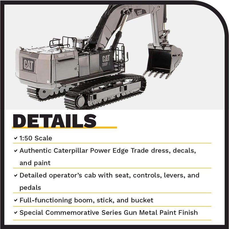 Diecast Masters Caterpillar 390F L Hydraulic Excavator 1:50 Scale Model - Image 4
